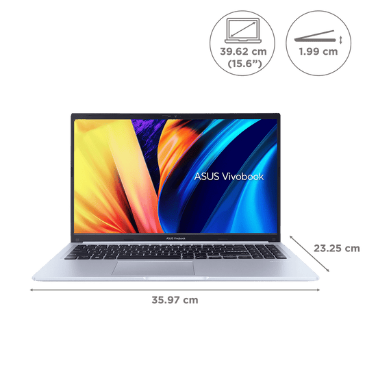 ASUS Vivobook 15 M1502YA-BQ702WS AMD Ryzen 7 Thin & Light Laptop (16GB, 512 GB SSD, Windows 11 Home, 15.6 inch Full HD IPS Display, MS Office Home 2024, Cool SIlver, 1.70 KG)