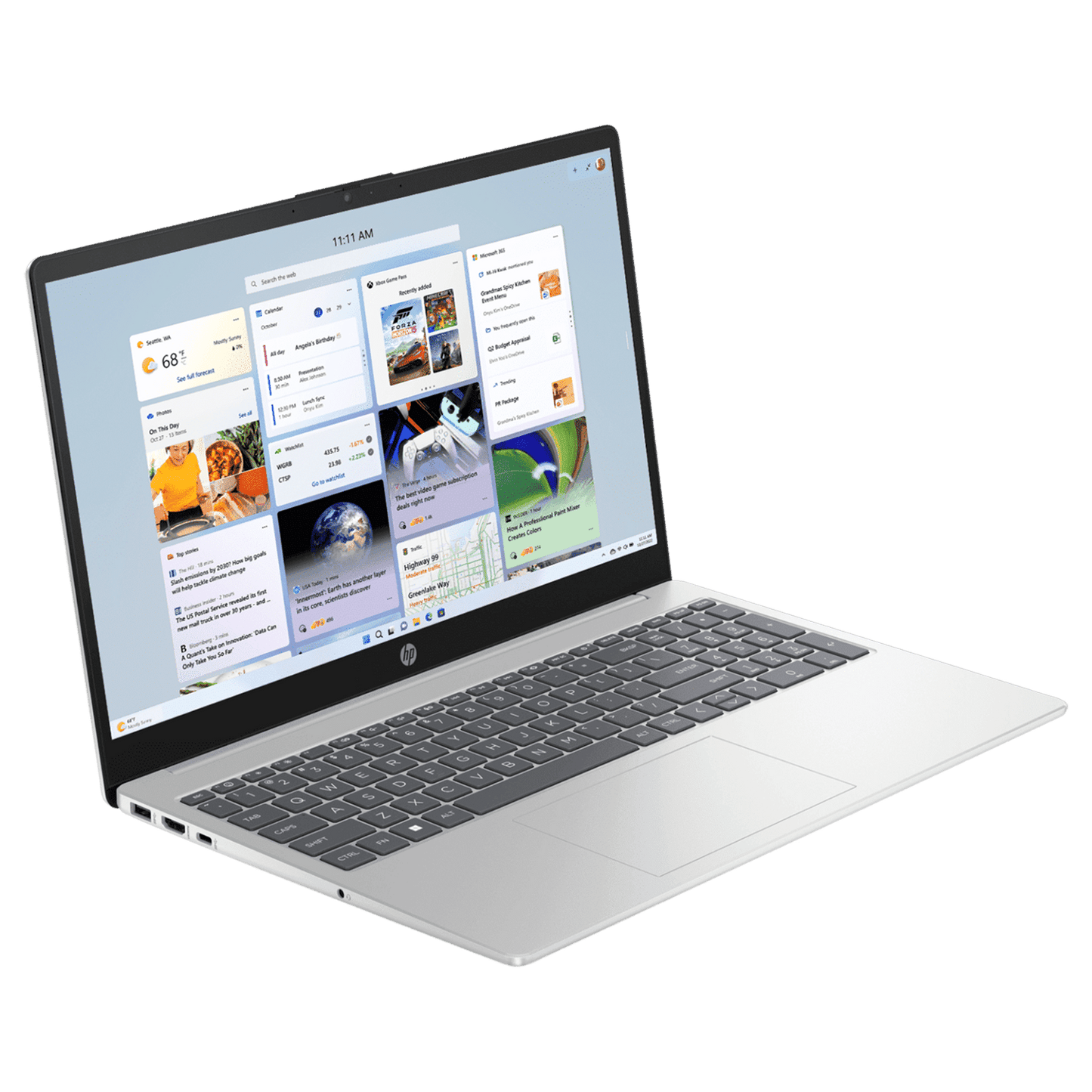HP 15-fc0389AU AMD Ryzen 5 Thin & Light Laptop (16GB, 512GB SSD, Windows 11 Home, 15.6 inch Full HD Display, Natural Silver, 1.59 KG)