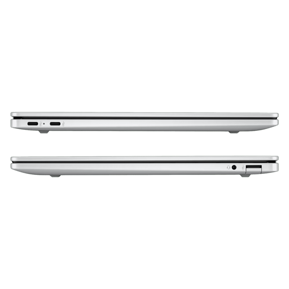 HP OmniBook 5 14-he0014QU Qualcomm Snapdragon X Thin & Light Laptop (16GB, 512GB SSD, Windows 11 Home, 14 inch 2K OLED Display, MS Office Home 2024, Glacier Silver, 1.35 KG)