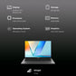 ASUS Vivobook S14 S3407CA-LY057WS Intel Core Ultra 5 Thin & Light Laptop (16GB, 512GB SSD, Windows 11, 14 inch WUXGA IPS Display, MS Office 2024, Matte Gray, 1.40 KG)