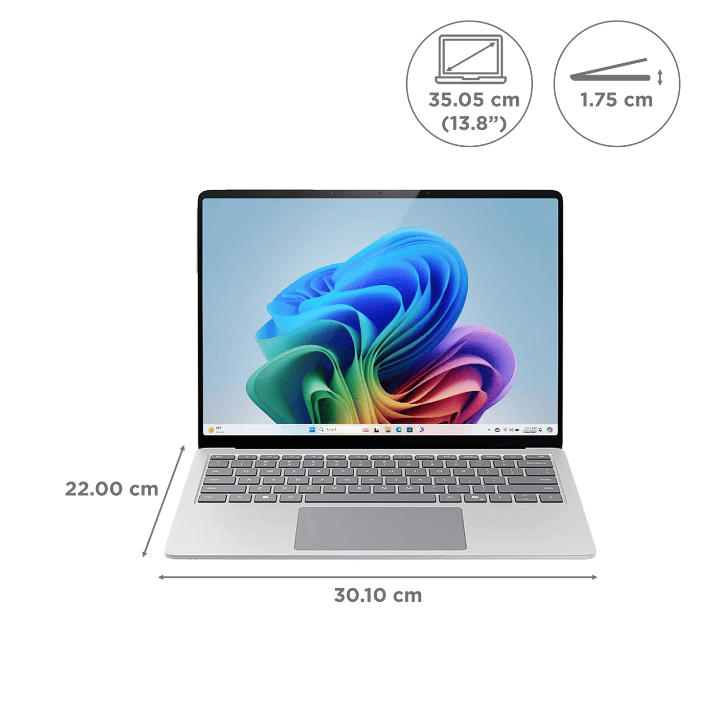 Microsoft Surface 7th Edition Snapdragon X Plus Touchscreen Ultra Thin Laptop (16GB, 512GB SSD, Windows 11 Home, 13.8 inch LCD Display, Platinum, 1.34 KG)