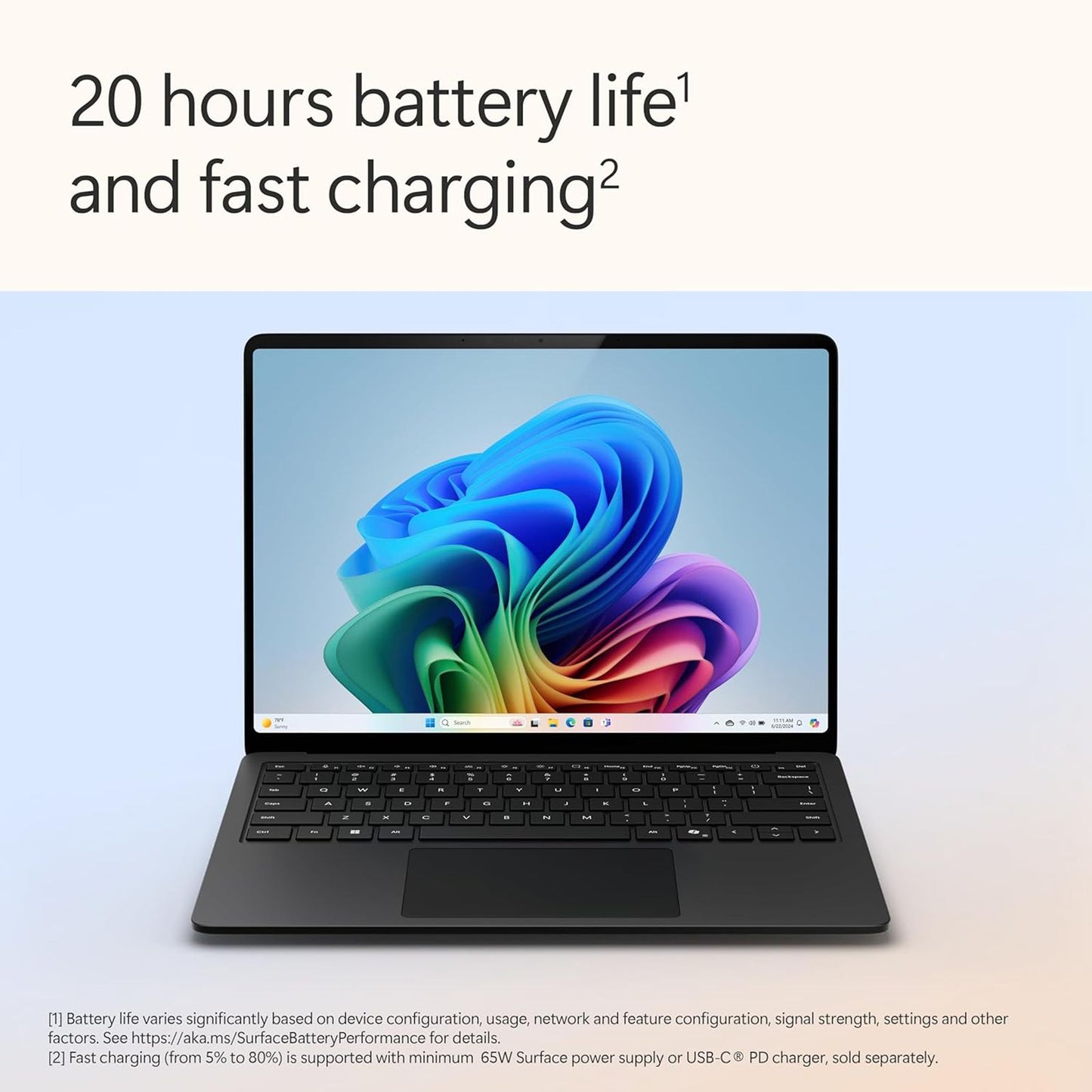 Microsoft Surface 7th Edition Snapdragon X Plus Touchscreen Ultra Thin Laptop (16GB, 512GB SSD, Windows 11 Home, 13.8 inch LCD Display, Black, 1.34 KG)