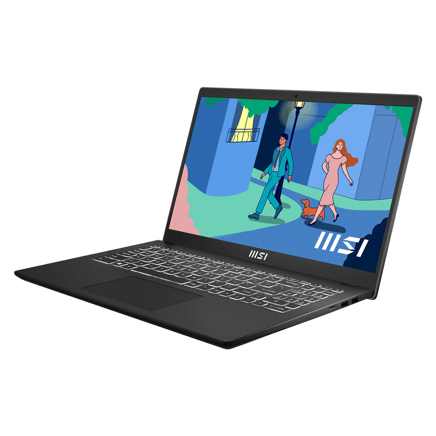 MSI Modern 15 B7M-480IN AMD Ryzen 5 Thin & Light Laptop (16GB, 512GB SSD, Windows 11 Home, 15.6 inch Full HD Display, MS Office Home, Classic Black, 1.75 KG)