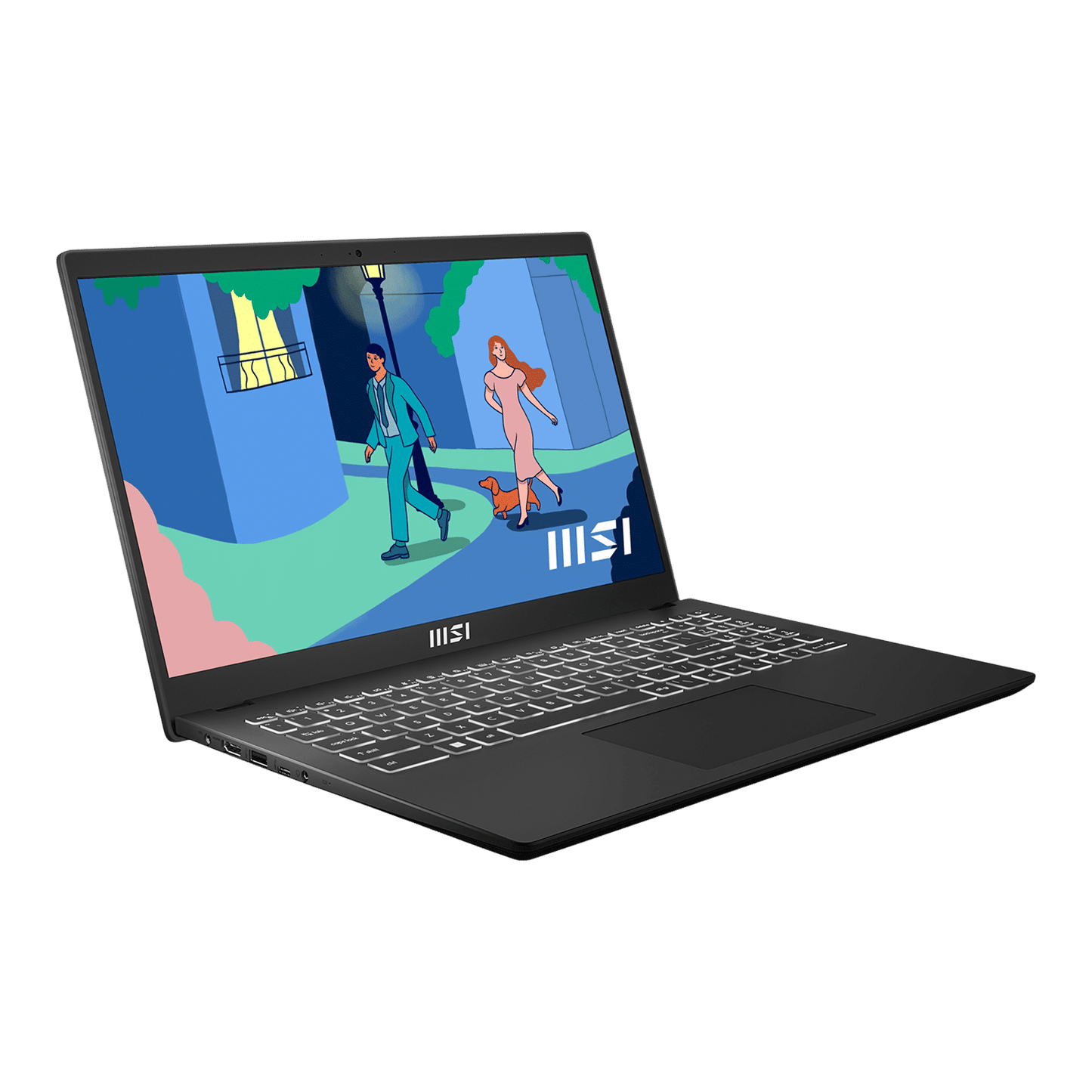 MSI Modern 15 B7M-480IN AMD Ryzen 5 Thin & Light Laptop (16GB, 512GB SSD, Windows 11 Home, 15.6 inch Full HD Display, MS Office Home, Classic Black, 1.75 KG)