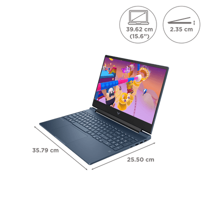 HP Victus 15-fb3123AX AMD Ryzen 7 Gaming Laptop (16GB, 512GB SSD, Windows 11 Home, 4GB Graphics, 15.6 inch 144 Hz Full HD Display, NVIDIA GeForce RTX 2050, MS Office Home 2024, Mica SIlver, 2.29 KG)