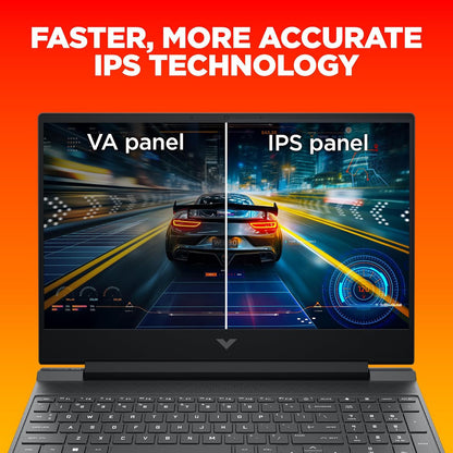 HP Victus 15-fa2104TX Intel Core i7 13th Gen Gaming Laptop (16GB, 512GB SSD, Windows 11 Home, 6GB Graphics, 15.6 inch 144 Hz IPS Full HD Display, NVIDIA GeForce RTX 4050, Mica Silver, 2.29 KG)