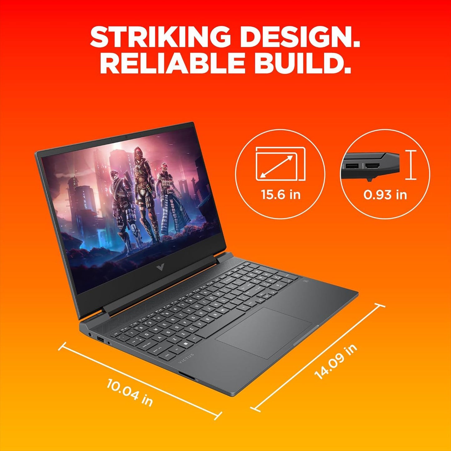 HP Victus 15-fa2104TX Intel Core i7 13th Gen Gaming Laptop (16GB, 512GB SSD, Windows 11 Home, 6GB Graphics, 15.6 inch 144 Hz IPS Full HD Display, NVIDIA GeForce RTX 4050, Mica Silver, 2.29 KG)