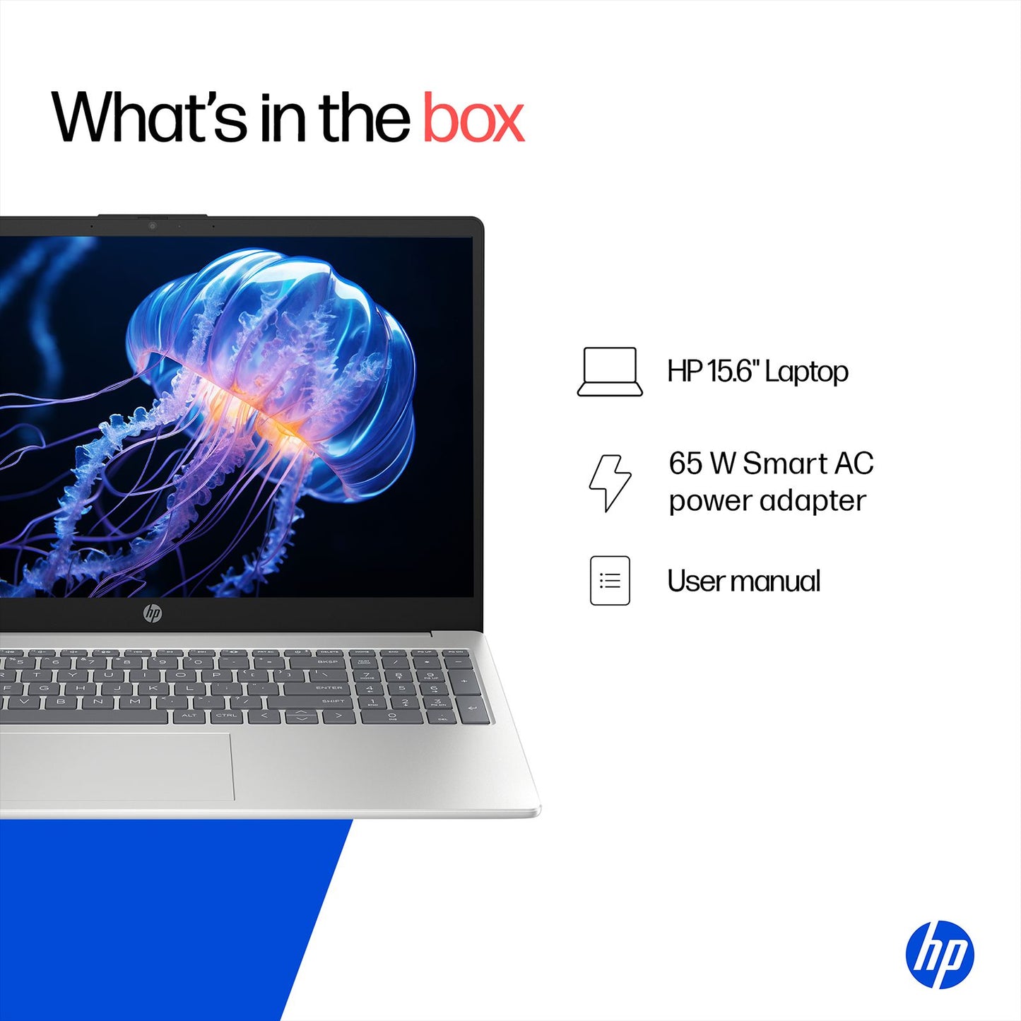 HP 15-fd0664TU Intel Core 5 Thin & Light Laptop (16GB, 512GB SSD, Windows 11 Home, 15.6 inch Full HD Display, MS Office Home 2024, Natural Silver, 1.59 KG)