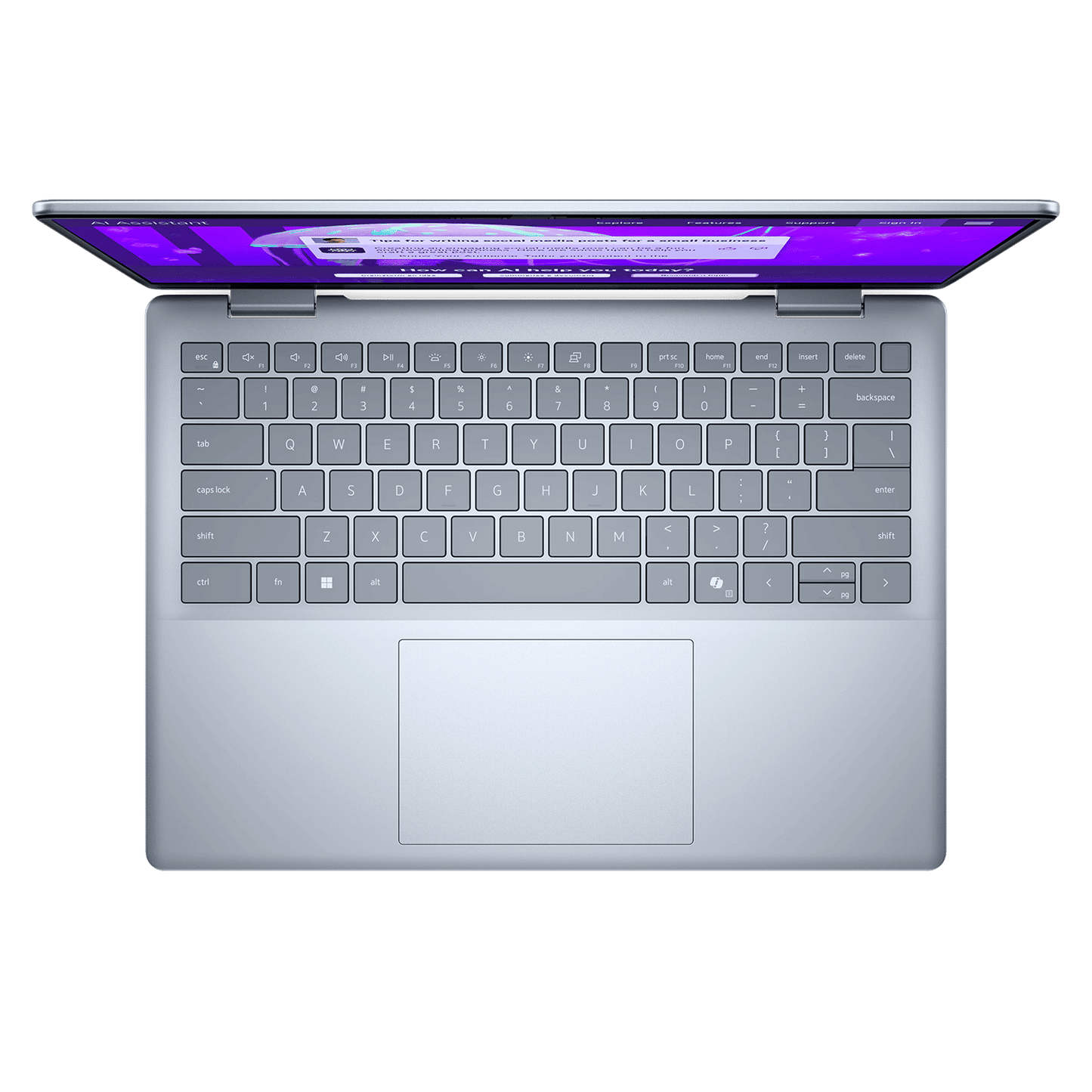 Dell 14 Plus Intel Core Ultra 7 Thin & Light Laptop (16GB, 512GB SSD, Windows 11 Home, 14 inch 2.5K IPS Display, MS Office Home 2024, Ice Blue, 1.55 KG)