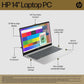 HP 14-gr1028TU Intel Core Ultra 7 Thin & Light Laptop (16GB, 512GB SSD, Windows 11 Home, 14 inch Full HD Display, Natural Silver, 1.4 KG)