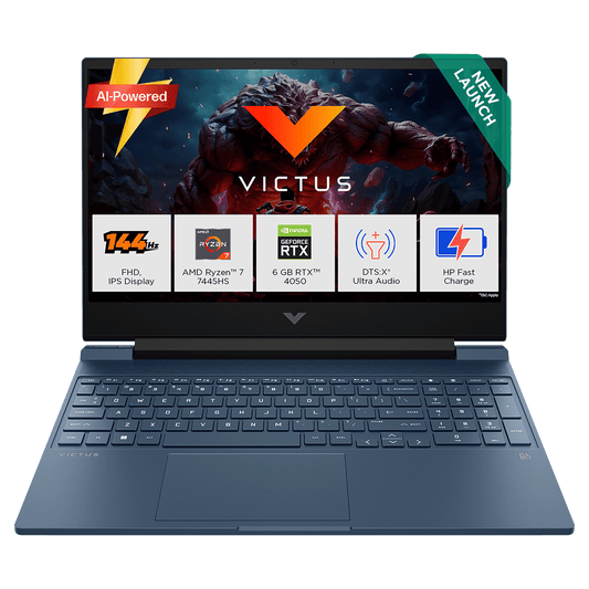 HP Victus 15-fb3162AX AMD Ryzen 7 Gaming Laptop (16GB, 1TB SSD, Windows 11 Home, 6GB Graphics, 15.6 inch 144 Hz Full HD IPS Display, NVIDIA GeForce RTX 4050, Performance Blue, 2.29 KG)