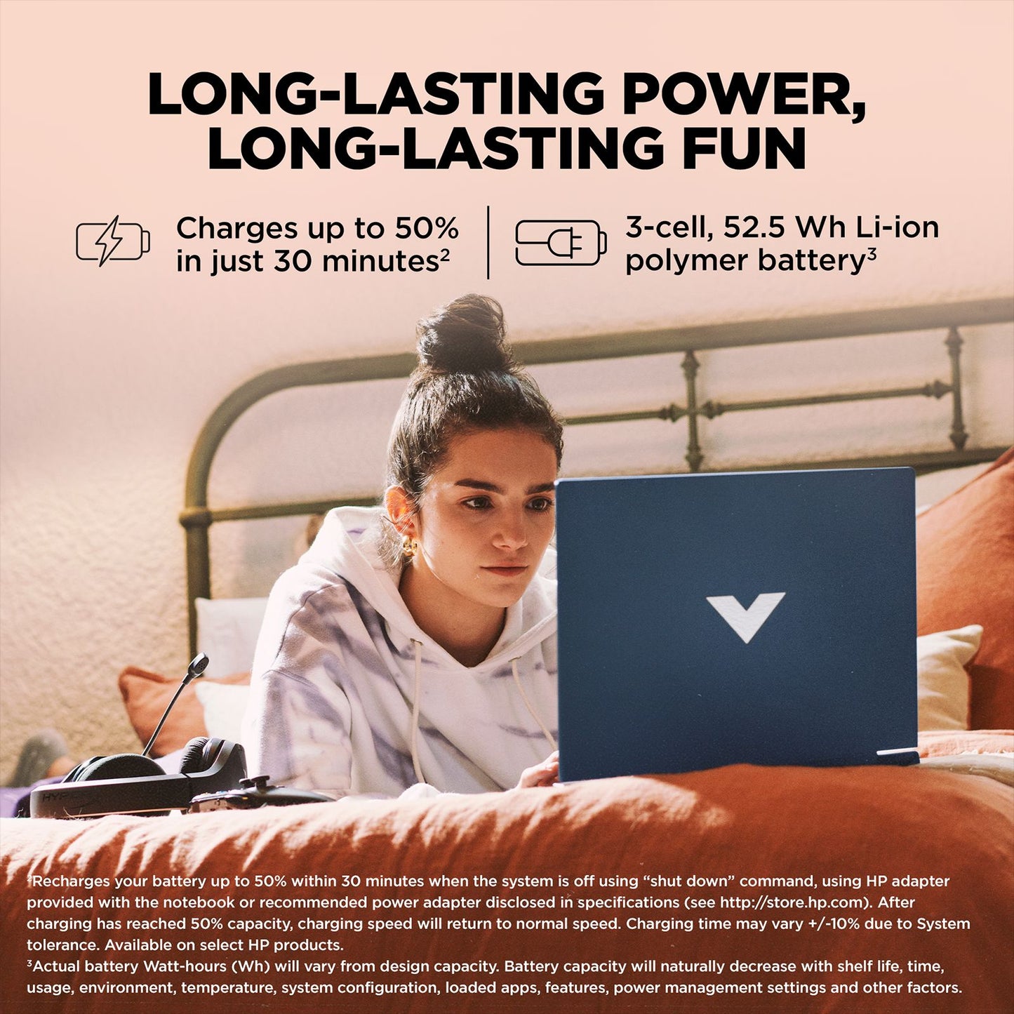 HP Victus 15-fb3162AX AMD Ryzen 7 Gaming Laptop (16GB, 1TB SSD, Windows 11 Home, 6GB Graphics, 15.6 inch 144 Hz Full HD IPS Display, NVIDIA GeForce RTX 4050, Performance Blue, 2.29 KG)