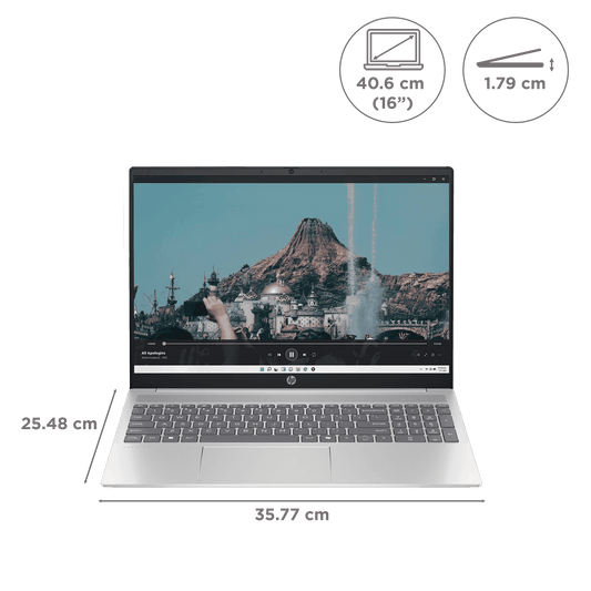 HP Pavilion 16-af0069TU Intel Core Ultra 5 Thin & Light Laptop (16GB, 1TB SSD, Windows 11 Home, 16 inch 2K IPS Display, Natural Silver, 1.77 KG)