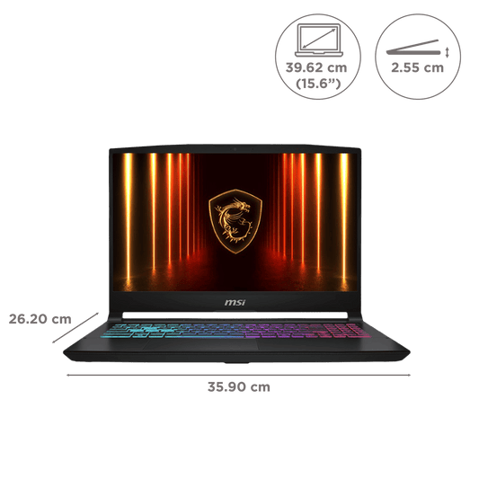 MSI Katana 15 HX B14WFK-641IN Intel Core i5 14th Gen Gaming Laptop (16GB, 1TB SSD, Windows 11 Home, 8GB Graphics, 15.6 inch 144 Hz Full HD Display, NVIDIA GeForce RTX 5060, MS Office Home 2024, Black, 2.40 KG)