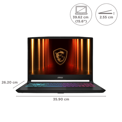 MSI Katana 15 HX B14WEK-642IN Intel Core i5 14th Gen Gaming Laptop (16GB, 512GB SSD, Windows 11 Home, 8GB Graphics, 15.6 inch 144 Hz Full HD Display, NVIDIA GeForce RTX 5050, MS Office Home 2024, Black, 2.55 KG)