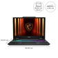 MSI Cyborg 15 B2RWFKG-246IN Intel Core 7 Gaming Laptop (16GB, 1TB SSD, Windows 11 Home, 8GB Graphics, 15.6 inch 144 Hz Full HD Display, NVIDIA GeForce RTX 5060, MS Office Home 2024, Translucent Black, 1.95 KG)