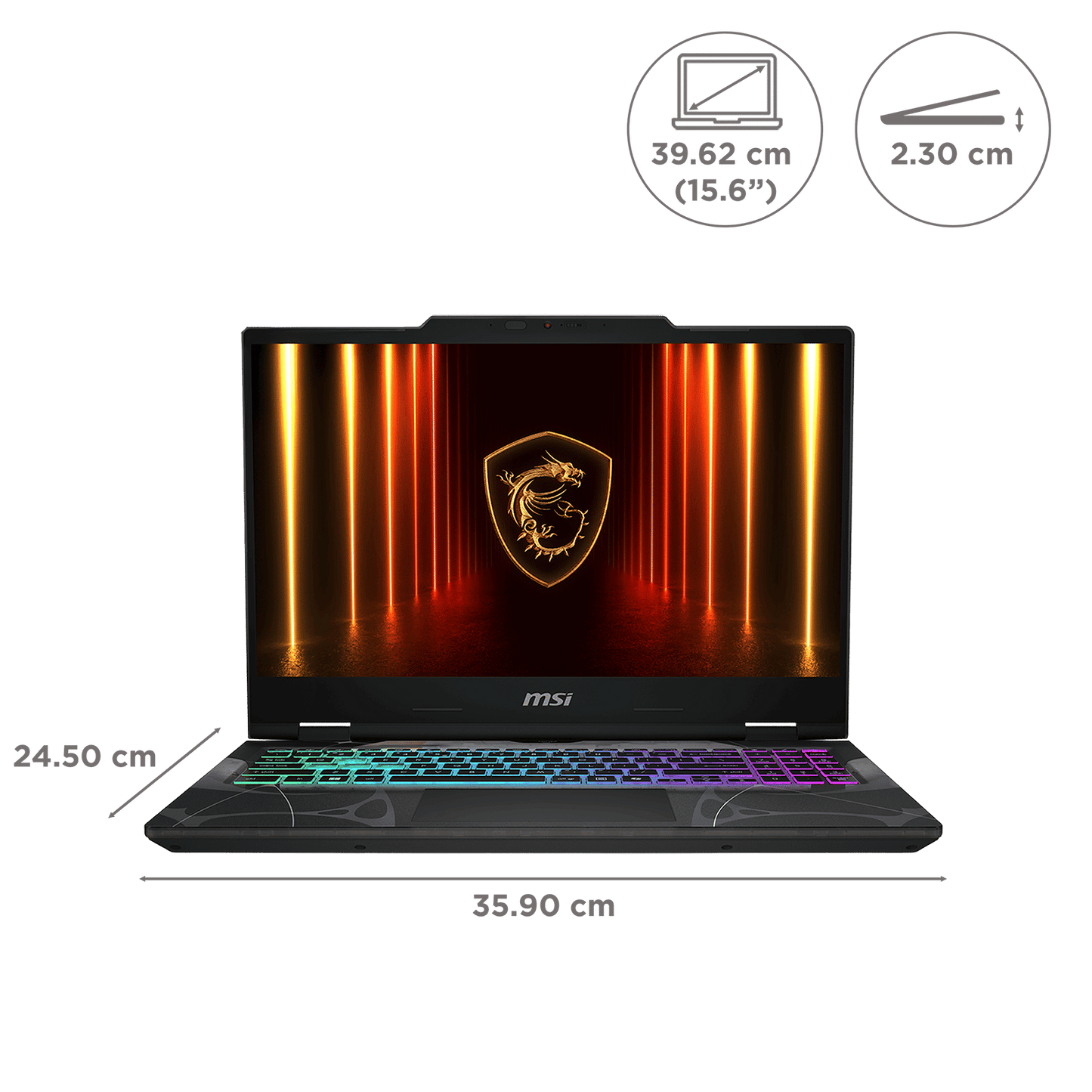 MSI Cyborg 15 B2RWFKG-246IN Intel Core 7 Gaming Laptop (16GB, 1TB SSD, Windows 11 Home, 8GB Graphics, 15.6 inch 144 Hz Full HD Display, NVIDIA GeForce RTX 5060, MS Office Home 2024, Translucent Black, 1.95 KG)