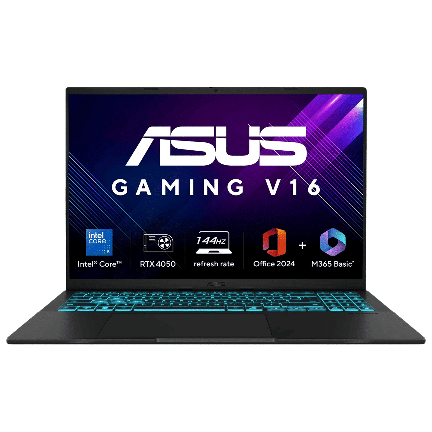 ASUS V16 V3607VU-RP550WS Intel Core 5 Gaming Laptop (16GB, 512GB SSD, Windows 11 Home, 6GB Graphics, 16 inch 144 Hz WUXGA IPS Display, NVIDIA GeForce RTX 4050, MS Office Home 2024, Black, 1.95 KG)