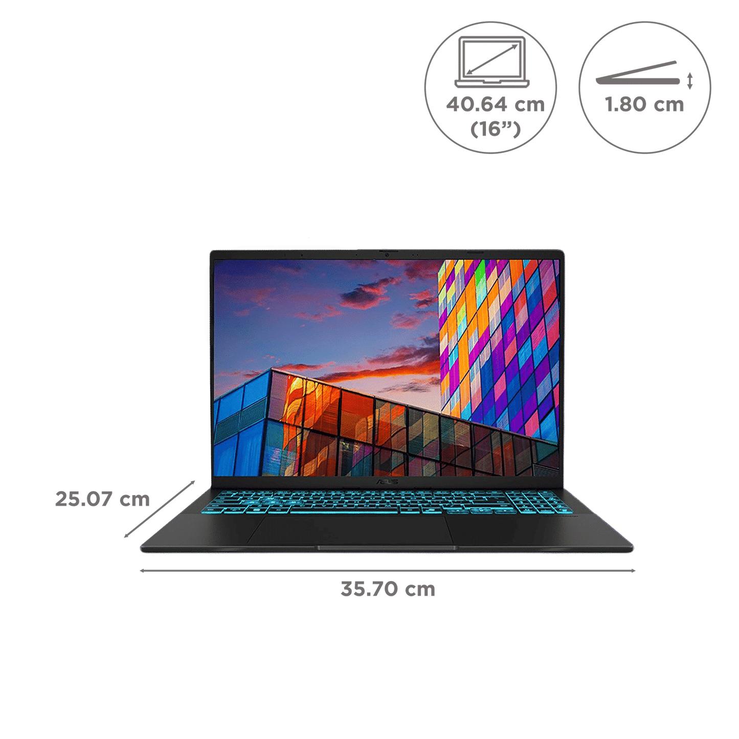 ASUS V16 V3607VH-RP037WS Intel Core 5 Gaming Laptop (16GB, 512GB SSD, Windows 11 Home, 8GB Graphics, 16 inch 144 Hz WUXGA Display, NVIDIA GeForce RTX 5050, MS Office Home 2024, Black, 1.95 KG)