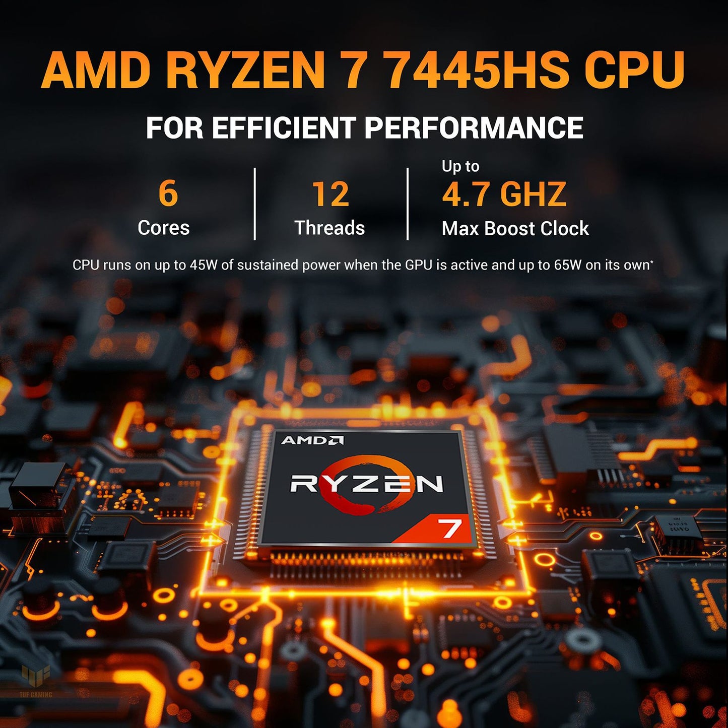ASUS TUF FA506NCG-HN200WS AMD Ryzen 7 Gaming Laptop (16GB, 512GB SSD, Windows 11 Home, 4GB Graphics, 15.6 inch 144 Hz WUXGA Full HD Display, NVIDIA GeForce RTX 3050, MS Office Home 2024, Graphite Black, 2.3 KG)
