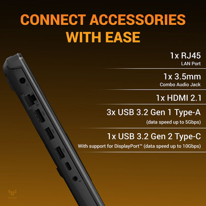 ASUS TUF A16 FA607NUG-RL189WS AMD Ryzen 7 Gaming Laptop (16GB, 1TB SSD, Windows 11 Home, 6GB Graphics, 16 inch 144 Hz WUXGA Display, NVIDIA GeForce RTX 4050, MS Office Home 2024, Mecha Gray, 4.48 KG)