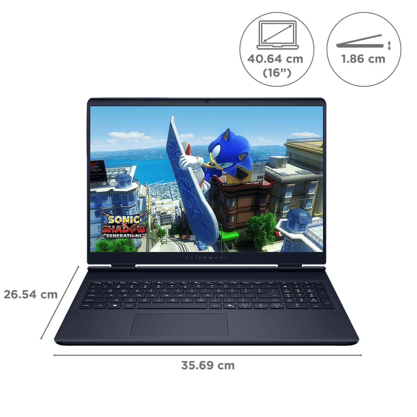 DELL Alienware 16 Aurora Intel Core 7 Gaming Laptop (16GB, 1TB SSD, Windows 11 Home, 8GB Graphics, 16 inch 120 Hz WQXGA Display, NVIDIA GeForce RTX 5060, MS Office Home 2024, Interstellar Indigo, 2.57 KG)