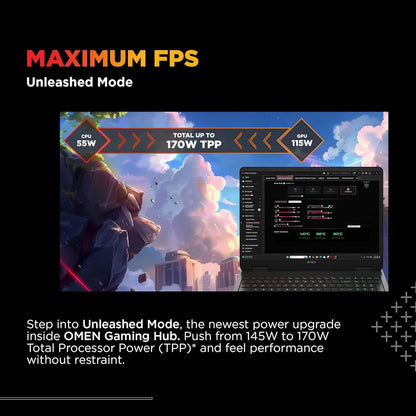 HP OMEN 16-am0241TX Intel Core i7 14th Gen Gaming Laptop (24GB, 1TB SSD, Windows 11 Home, 8GB Graphics, 16 inch 165 Hz 2K IPS Display, NVIDIA GeForce RTX 5050, MS Office Home 2024, Shadow Black, 2.43 KG)