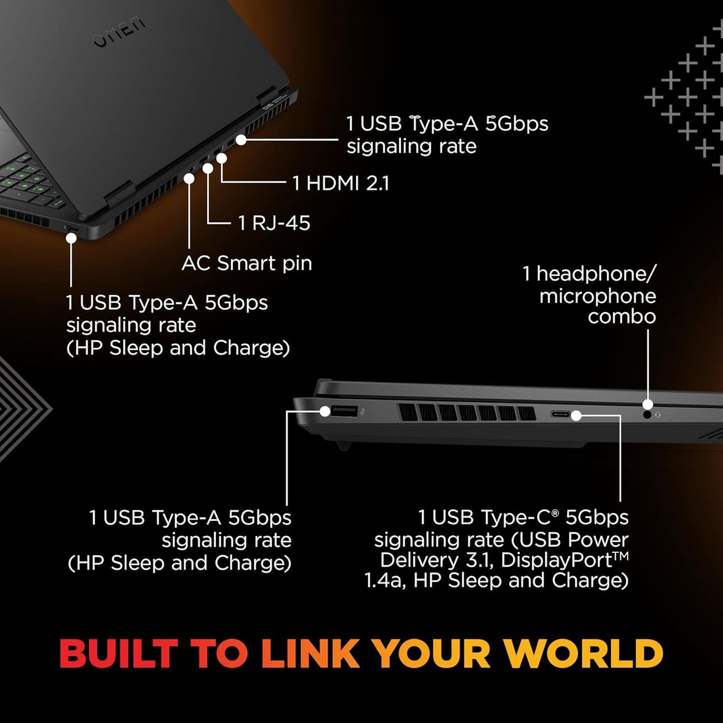 HP OMEN 16-am0241TX Intel Core i7 14th Gen Gaming Laptop (24GB, 1TB SSD, Windows 11 Home, 8GB Graphics, 16 inch 165 Hz 2K IPS Display, NVIDIA GeForce RTX 5050, MS Office Home 2024, Shadow Black, 2.43 KG)