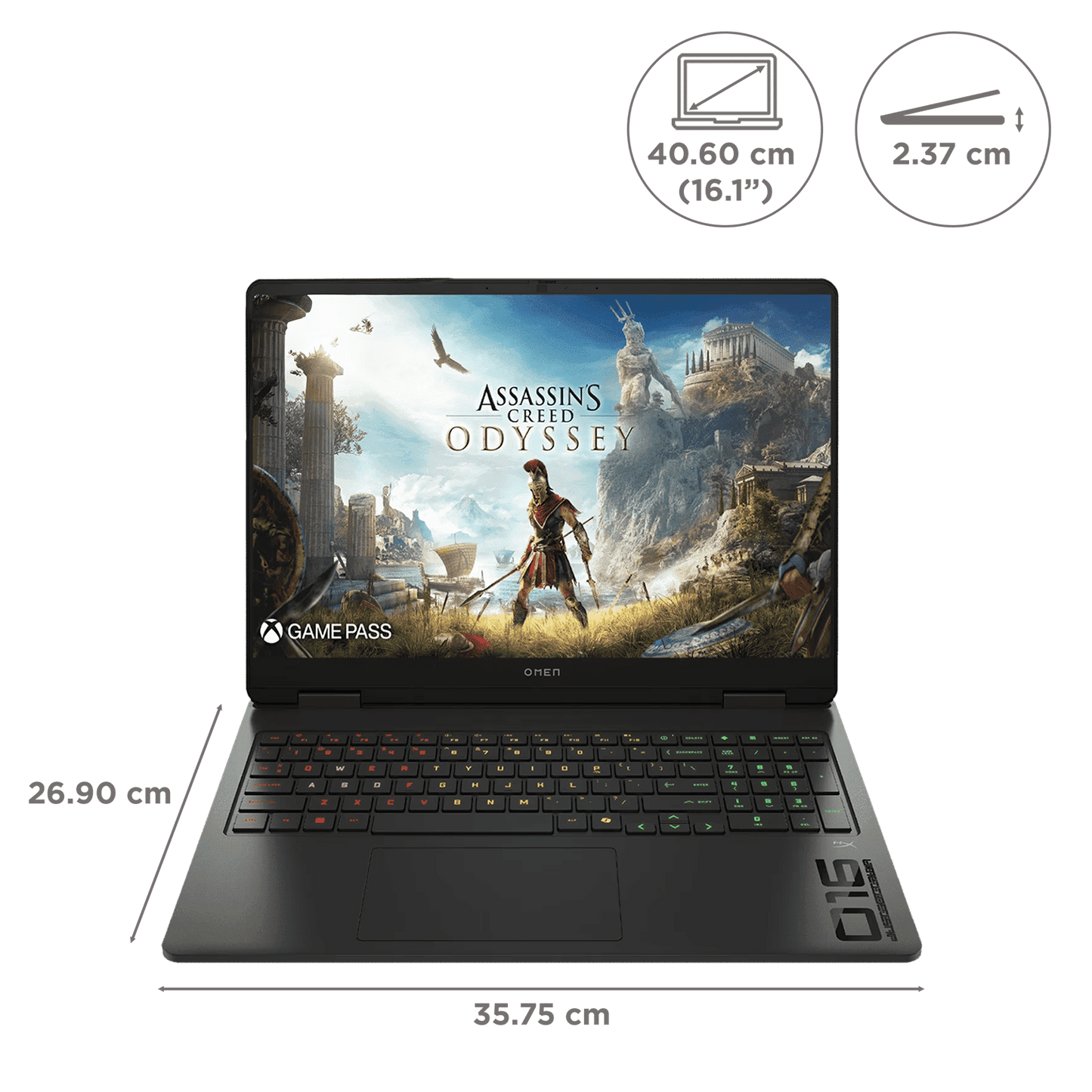 HP OMEN 16-am0241TX Intel Core i7 14th Gen Gaming Laptop (24GB, 1TB SSD, Windows 11 Home, 8GB Graphics, 16 inch 165 Hz 2K IPS Display, NVIDIA GeForce RTX 5050, MS Office Home 2024, Shadow Black, 2.43 KG)