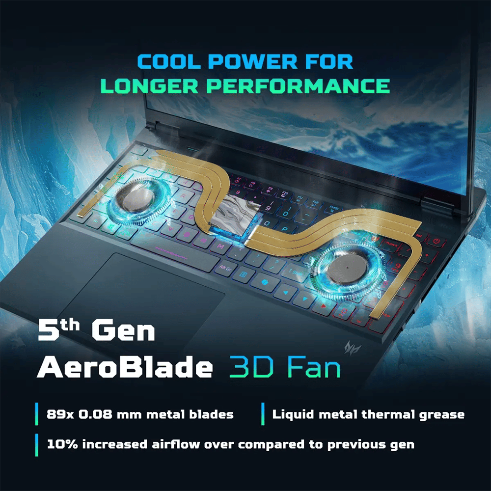 Acer Predator Helios Neo 16S PHN16S-71 Intel Core Ultra 7 Gaming Laptop (16GB, 1TB SSD, Windows 11 Home, 8GB Graphics, 16 inch 240 Hz OLED Display, NVIDIA GeForce RTX 5050, Abyssal Black, 2.3 KG)