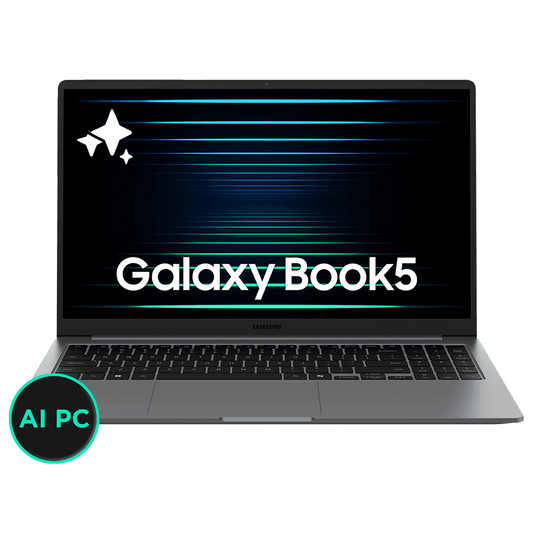 SAMSUNG Galaxy Book5 Intel Core Ultra 5 Thin & Light Laptop (16GB, 512GB SSD, Windows 11 Home, 15.6 inch Full HD IPS Display, MS Office Home 2024, Gray, 1.55 KG)