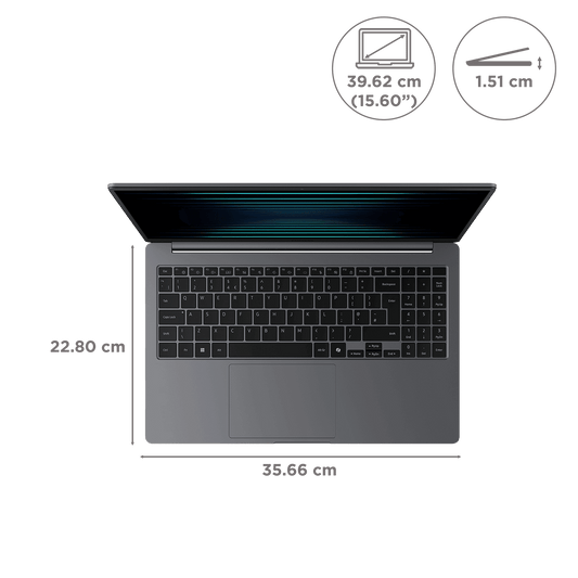 SAMSUNG Galaxy Book5 Intel Core Ultra 7 Thin & Light Laptop (16GB, 1TB SSD, Windows 11 Home, 15.6 inch Full HD IPS Display, MS Office Home 2024, Gray, 1.55 KG)