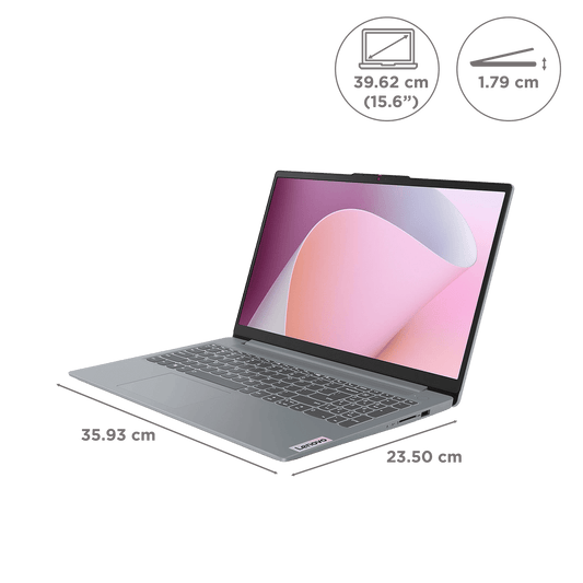 Lenovo IdeaPad Slim 3 15ABR8 AMD Ryzen 5 Thin & Light Laptop (16GB RAM, 512GB SSD, Windows 11 Home, 15.6 inch Full HD Display, MS Office Home 2024, Arctic Grey, 1.62 KG)