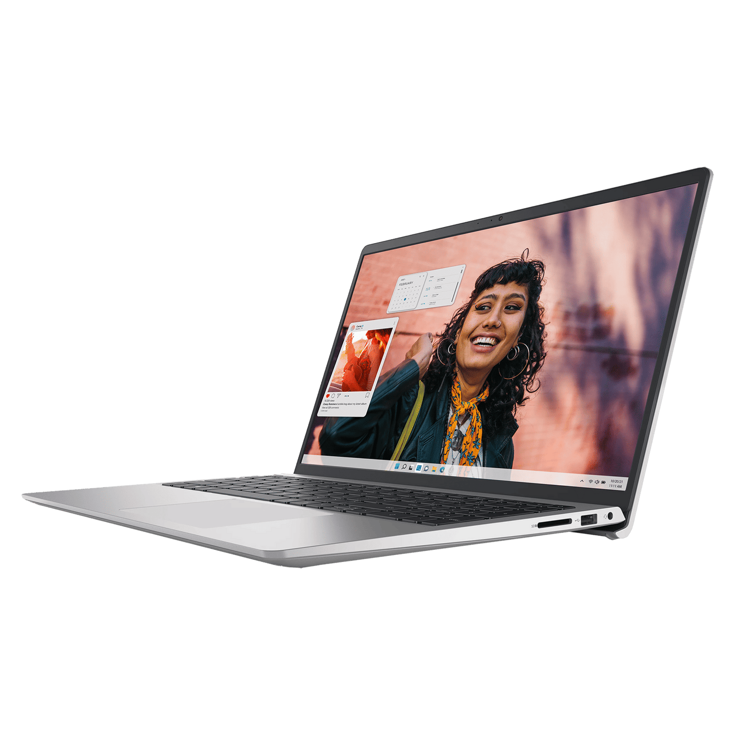 DELL DC 15250 Intel Core 3 Thin & Light Laptop (8GB, 512GB SSD, Windows 11, 15.6 inch Full HD Display, MS Office Home 2024, Platinum Silver, 1.66 KG)