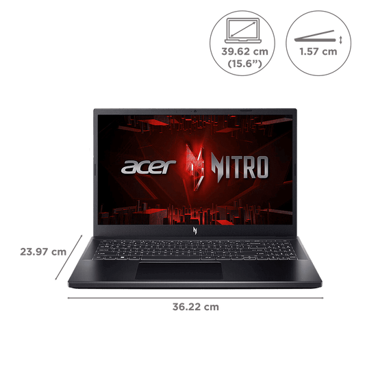 acer Nitro V15 ANV15-52 Intel Core 5 Gaming Laptop (16GB, 512GB SSD, Windows 11, 8GB Graphics, 15.6 inch 165 Hz Full HD IPS Display, NVIDIA GeForce RTX 4050, MS Office, 2.11 KG)