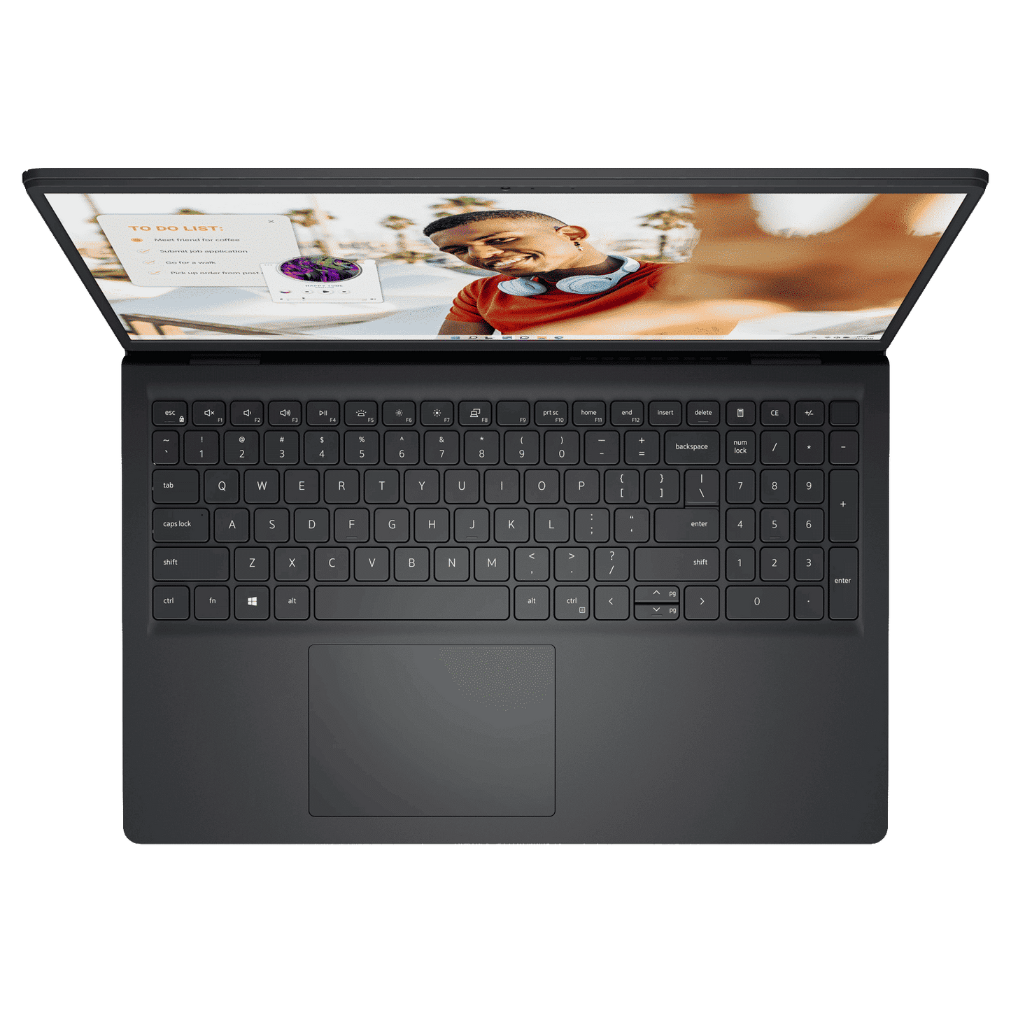 DELL DC15255 AMD Ryzen 3 Thin & Light Laptop (8GB, 512GB SSD, Windows 11, 15.6 inch Full HD IPS Display, MS Office Home 2024, Carbon Black, 1.66 KG)