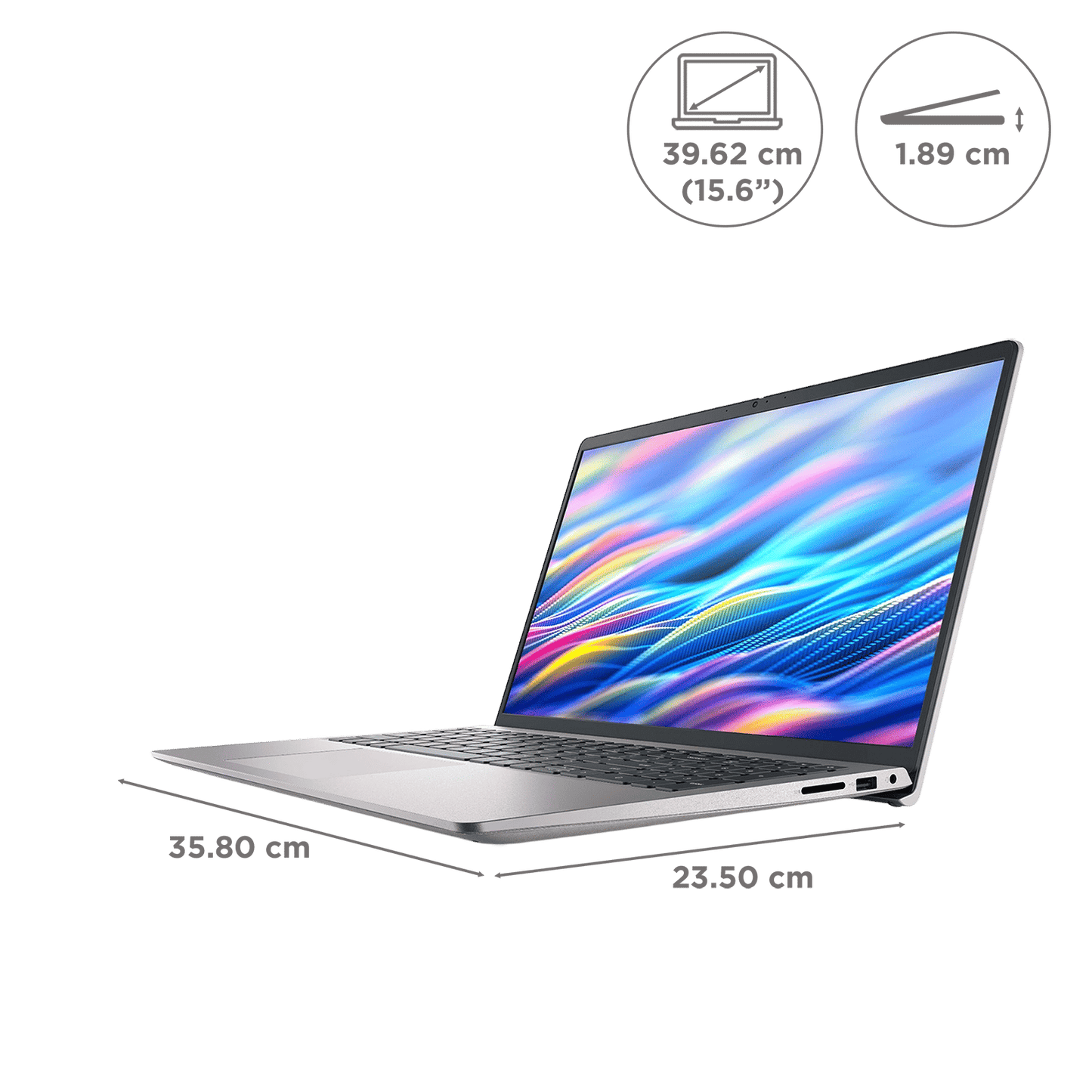 DELL DC 15250 Intel Core i5 Laptop (16GB, 1TB SSD, Windows 11, 15.6 inch Full HD IPS Display, MS Office Home 2024, Platinum Silver, 1.66 KG)