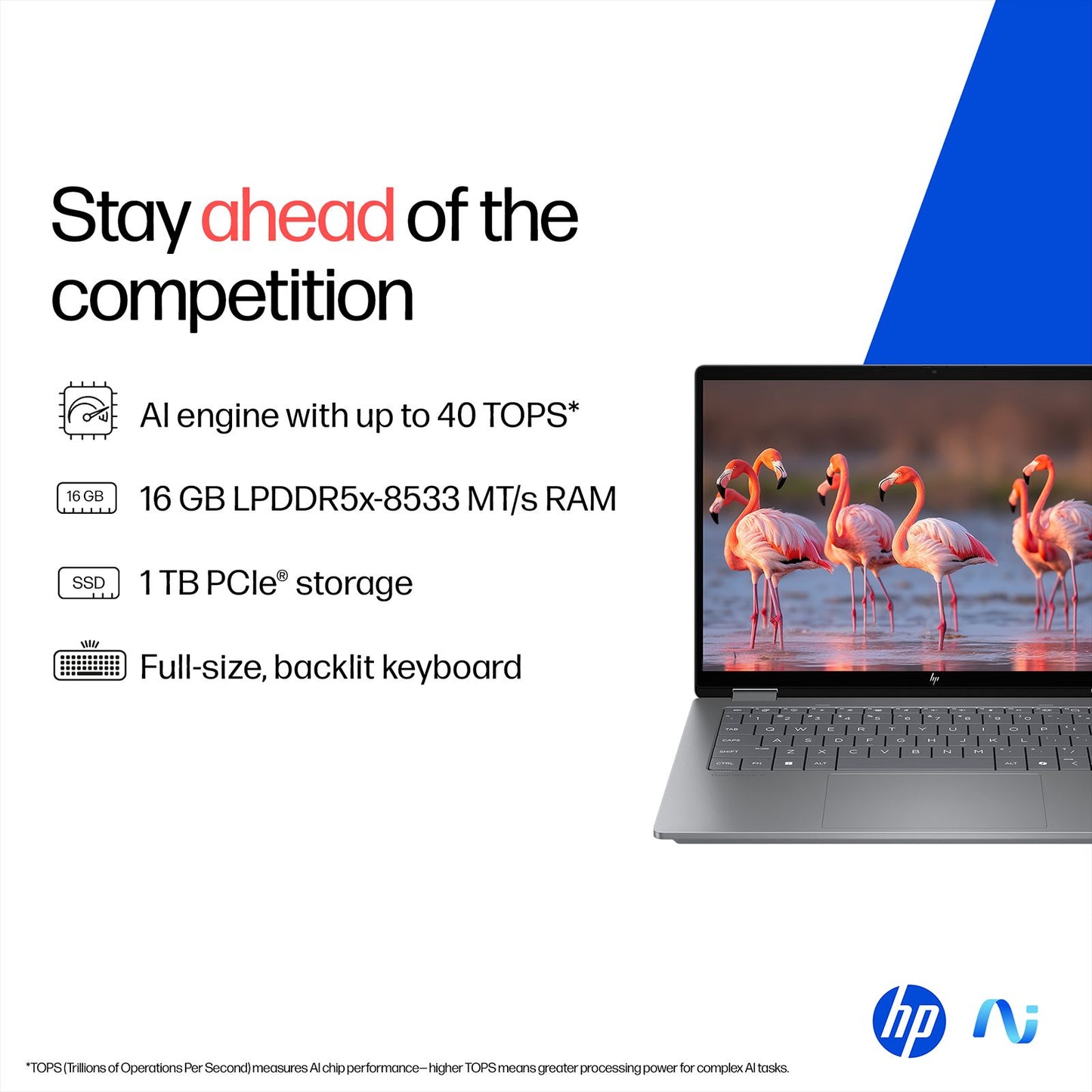 HP OmniBook X Flip 14-fm0099TU Intel Core Ultra 5 Touchscreen 2-in-1 Laptop (16GB, 1TB SSD, Windows 11 Home, 14 inch OLED Display, Meteor Silver, 1.38 KG)
