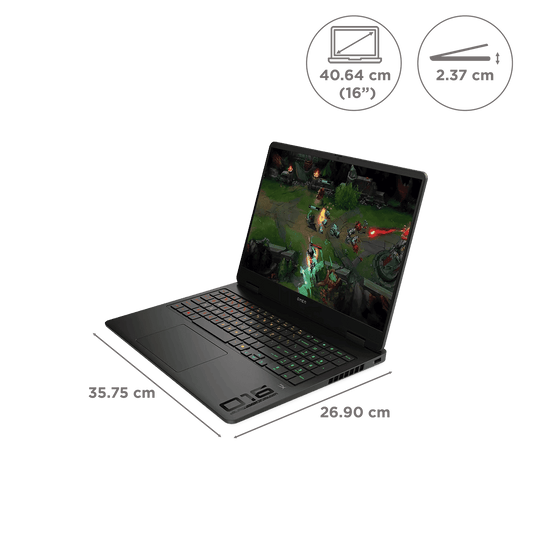 HP OMEN 16 Intel Core Ultra 7 Gaming Laptop (24GB, 1TB SSD, Windows 11 Home, 8GB Graphics, 16 inch 165 Hz 2K IPS Display, NVIDIA GeForce RTX 5060, MS Office Home 2024, Shadow Black, 2.43 KG)