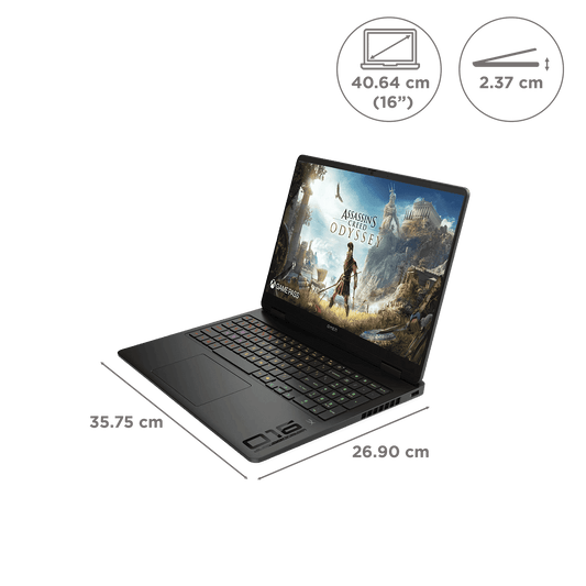HP OMEN 16-am0239TX Intel Core i7 14th Gen Gaming Laptop (24GB, 1TB SSD, Windows 11 Home, 8GB Graphics, 16 inch 165 Hz 2K IPS Display, NVIDIA GeForce RTX 5060, MS Office Home 2024, Shadow Black, 2.43 KG)