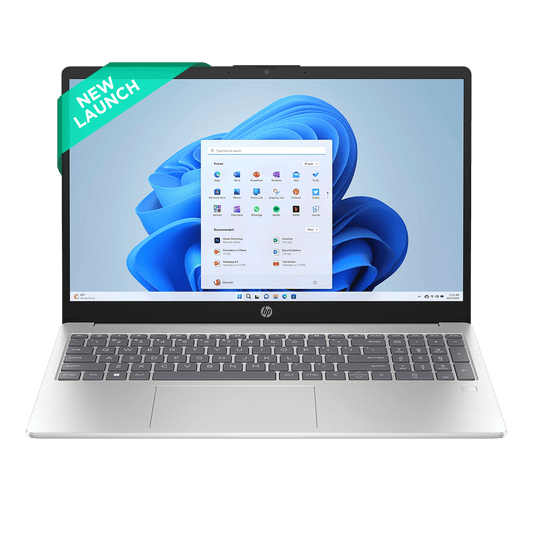 HP 15-HR0009TU Intel Core 5 120U 13th Gen Laptop (16GB, 512GB SSD, Windows 11 Home, 15.6 inch Full HD Display, MS Office Home 2024, Natural Silver, 1.59 KG)