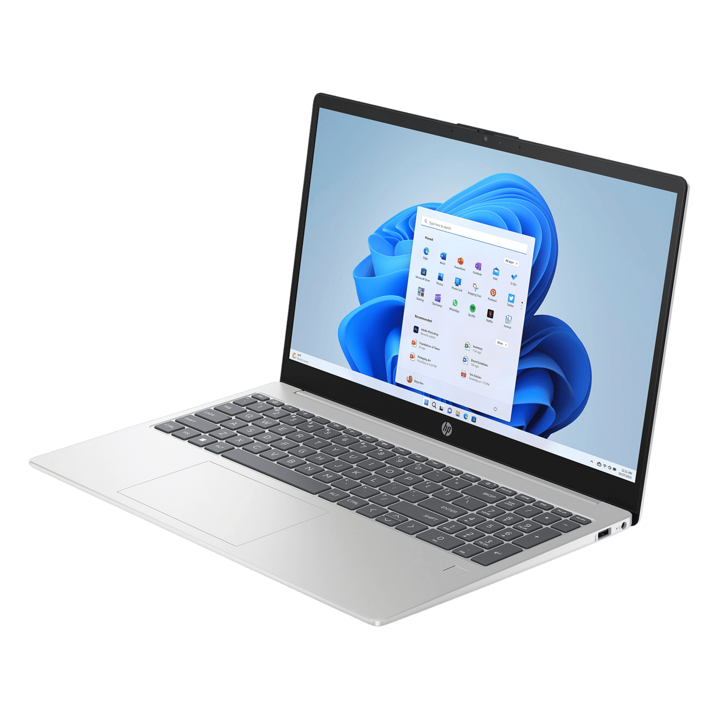 HP 15-HR0009TU Intel Core 5 120U 13th Gen Laptop (16GB, 512GB SSD, Windows 11 Home, 15.6 inch Full HD Display, MS Office Home 2024, Natural Silver, 1.59 KG)