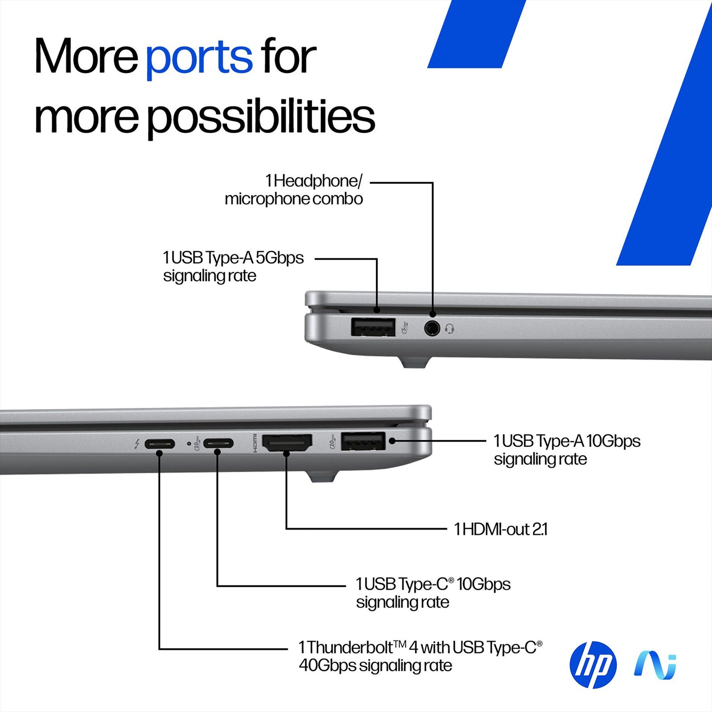 HP OmniBook 7 Intel Core Ultra 5 Laptop (16GB, 512GB SSD, Windows 11, 14 inch 2K OLED Display, MS Office 2024, Meteor Silver, 1.41 KG)