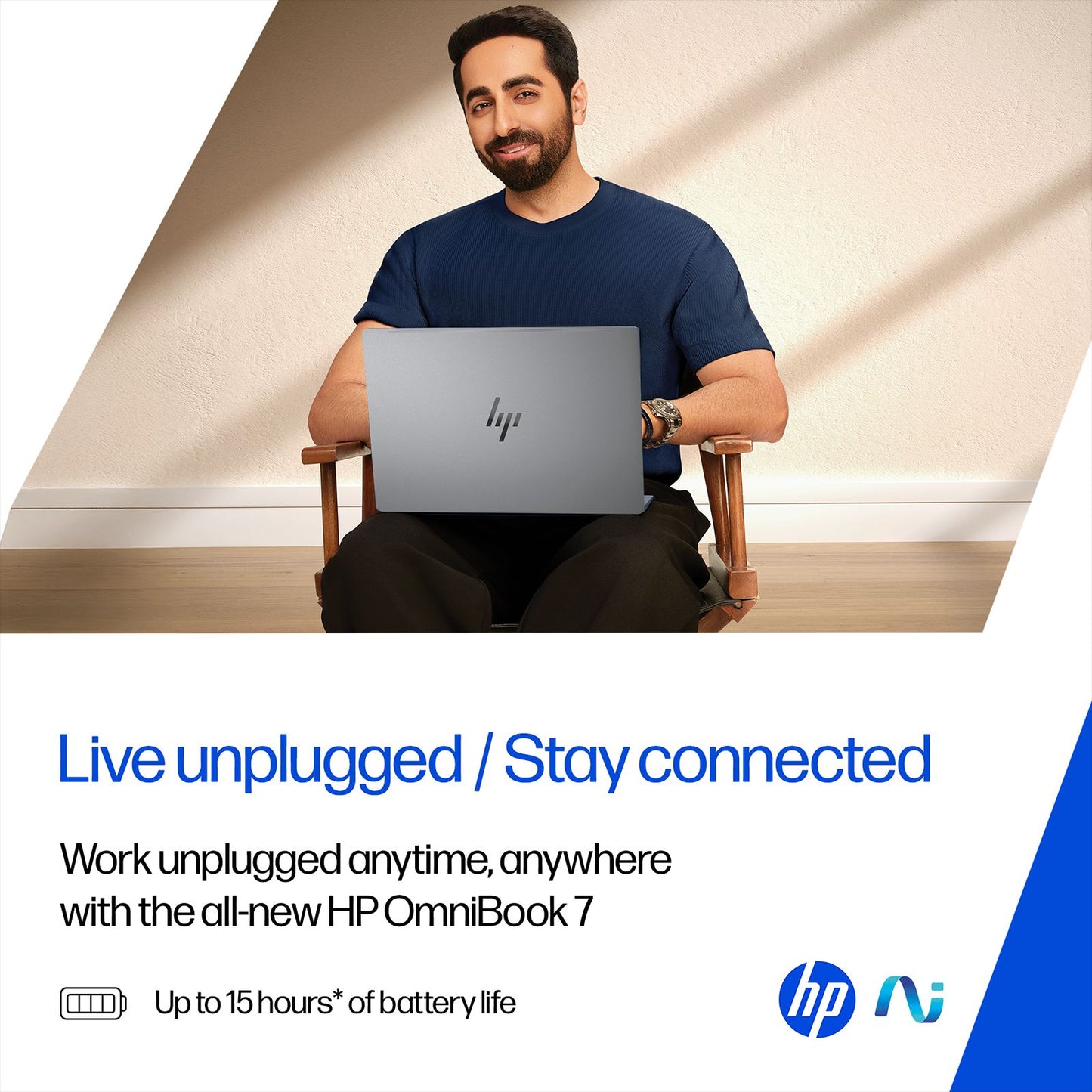 HP OmniBook 7 Intel Core Ultra 5 Laptop (16GB, 512GB SSD, Windows 11, 14 inch 2K OLED Display, MS Office 2024, Meteor Silver, 1.41 KG)