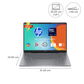 HP OmniBook 7 Intel Core Ultra 5 Laptop (16GB, 512GB SSD, Windows 11, 14 inch 2K OLED Display, MS Office 2024, Meteor Silver, 1.41 KG)