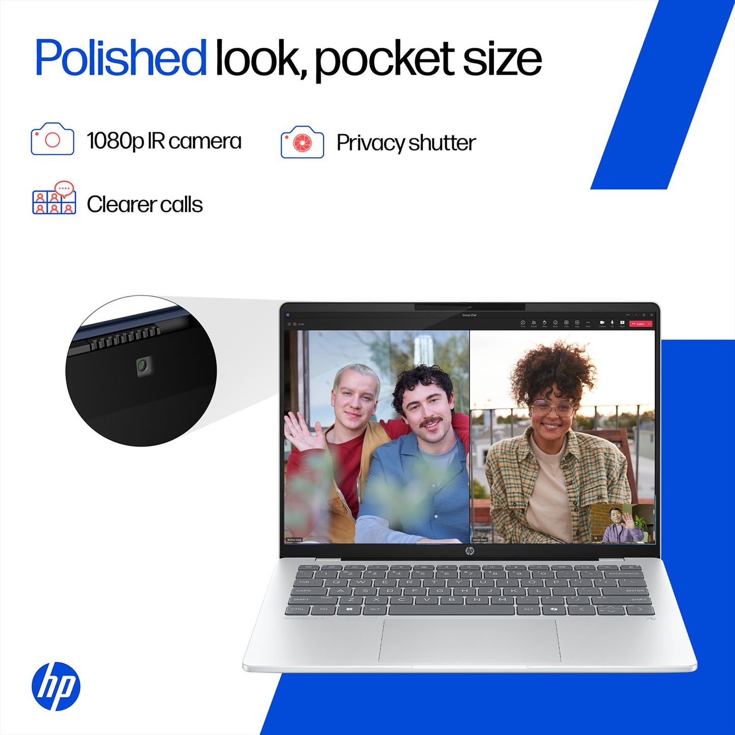 HP OmniBook 5 Qualcomm Snapdragon X Thin & Light Laptop (16GB, 1TB SSD, Windows 11 Home, 16 inch 2K OLED Display, MS Office 2024, Glacier Silver, 1.59 KG)