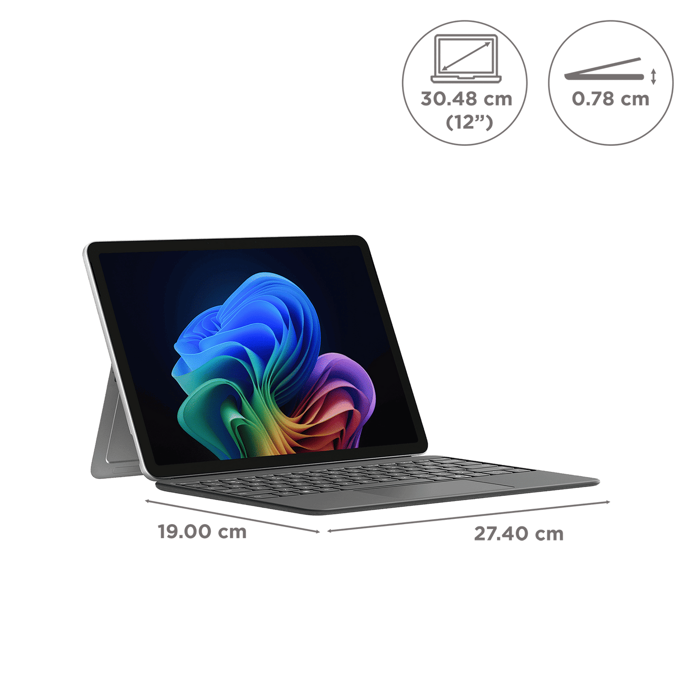 Microsoft Surface Pro Qualcomm Snapdragon X Plus Touchscreen 2-in-1 Laptop (16GB, 256GB SSD, Windows 11 Home, 12 inch PixelSense LCD Display, Platinum, 0.68 KG)