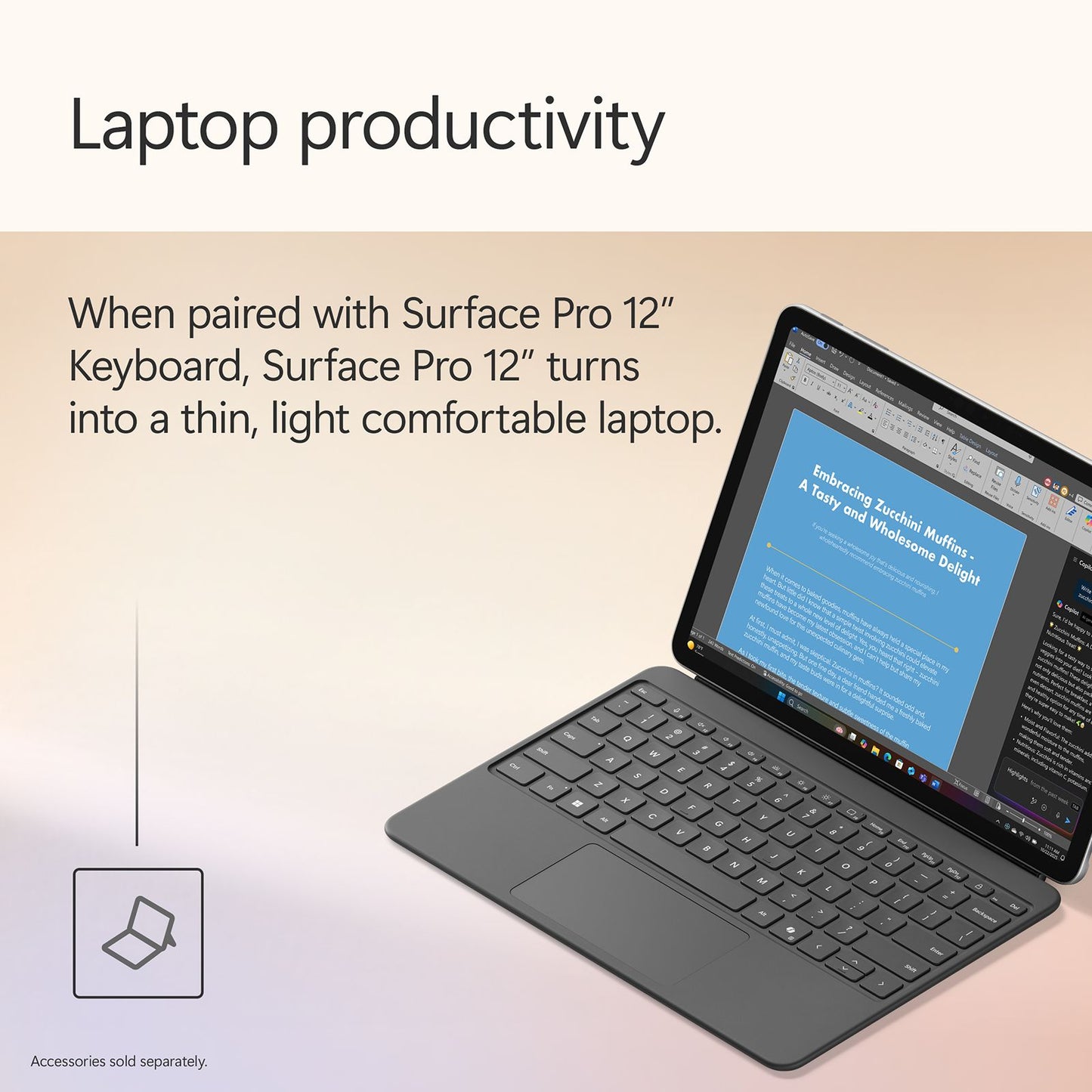 Microsoft Surface Pro Qualcomm Snapdragon X Plus Touchscreen 2-in-1 Laptop (16GB, 512GB SSD, Windows 11 Home, 12 inch PixelSense LCD Display, Platinum, 0.68 KG)