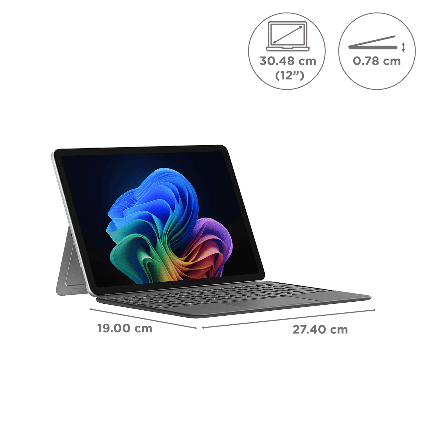Microsoft Surface Pro Qualcomm Snapdragon X Plus Touchscreen 2-in-1 Laptop (16GB, 512GB SSD, Windows 11 Home, 12 inch PixelSense LCD Display, Platinum, 0.68 KG)