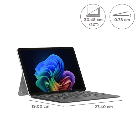 Microsoft Surface Pro Qualcomm Snapdragon X Plus Touchscreen 2-in-1 Laptop (16GB, 512GB SSD, Windows 11 Home, 12 inch PixelSense LCD Display, Platinum, 0.68 KG)